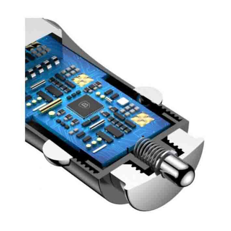 Baseus CCALL-GB01 Gentleman 4.8A Dual-USB автомобильное зарядное устройство цвет черный