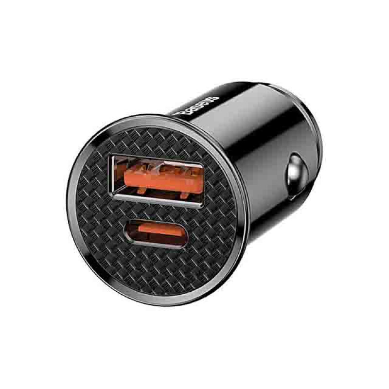 Baseus CCALL-YS01 Circular Plastic A+C 30W PPS автомобильное зарядное устройство цвет черный