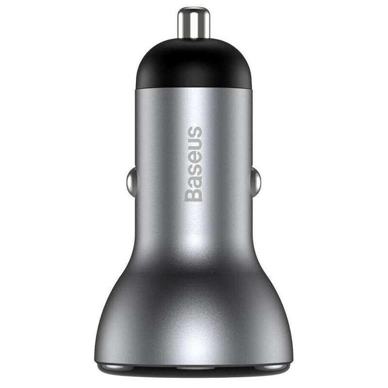 Baseus CCBX-C0S Digital Display PPS Dual автомобильное зарядное устройство 45W цвет серебряный