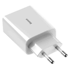 Baseus CCFS-V02 Speed Mini QC Dual U сетевое зарядное устройство 18W цвет белый