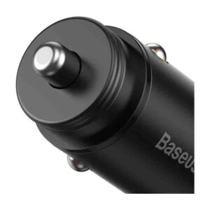 Baseus CCYS-C01 Circular Metal PPS автомобильное зарядное устройство 30W цвет черный