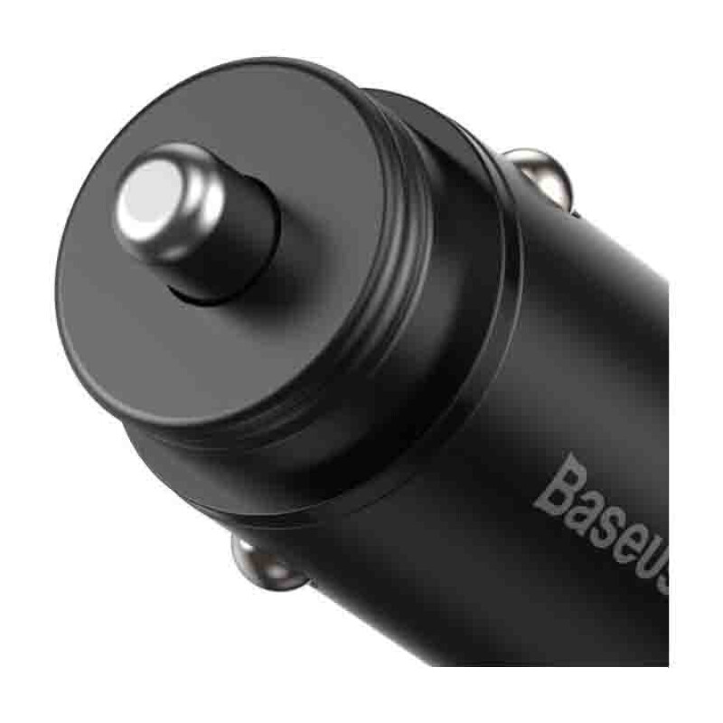 Baseus CCYS-C01 Circular Metal PPS автомобильное зарядное устройство 30W цвет черный