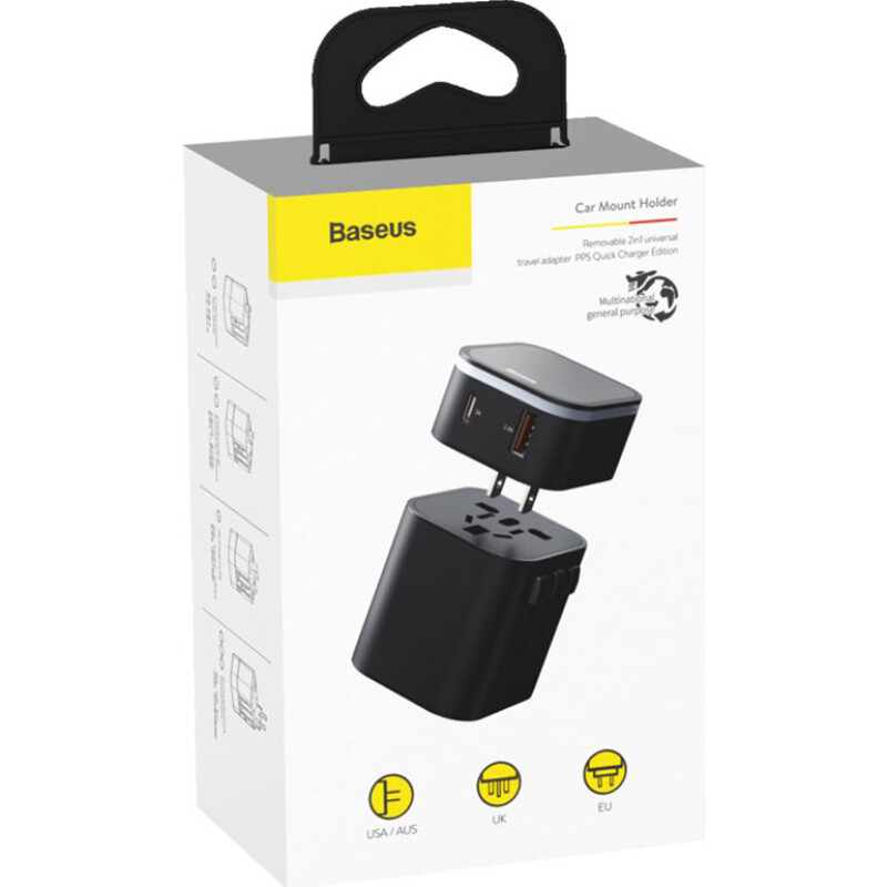 Baseus TZPPS-01 Removable 2in1 универсальное сетевое зарядное устройство