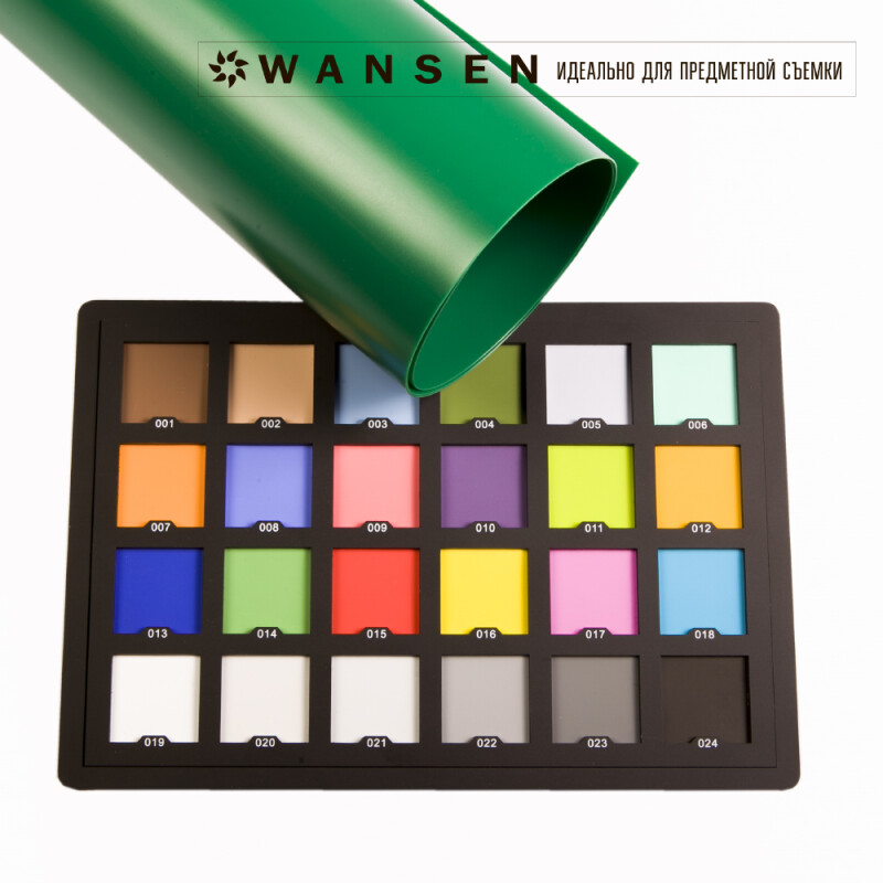 Wansen PB-0710-05 Green mat фон пластиковый темно-зеленый матовый 0.7х1 м