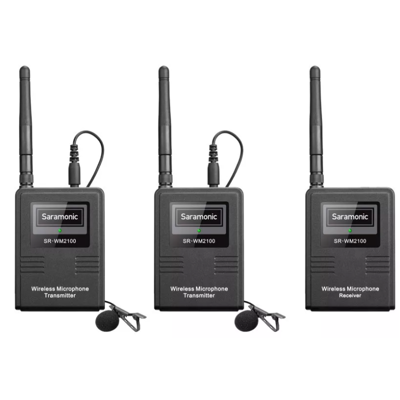 Saramonic SR-WM2100 (TX+TX+RX) радиосистема из 2 передатчиков и 1 приемника