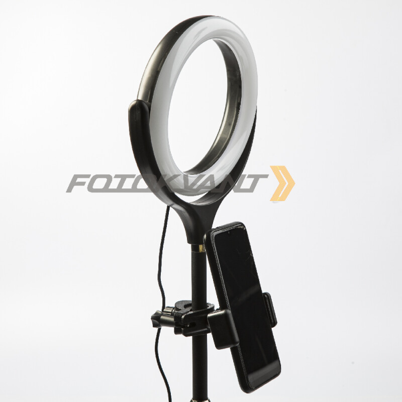 Fotokvant LEDF-537A1 Black KIT кольцевой осветитель USB с подставкой черный