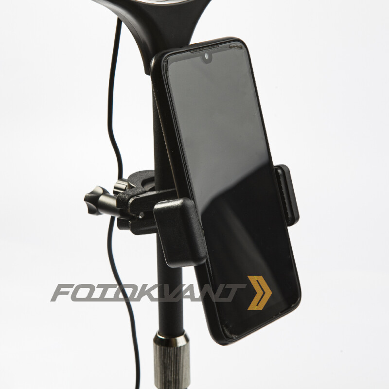 Fotokvant LEDF-537A1 Black KIT кольцевой осветитель USB с подставкой черный