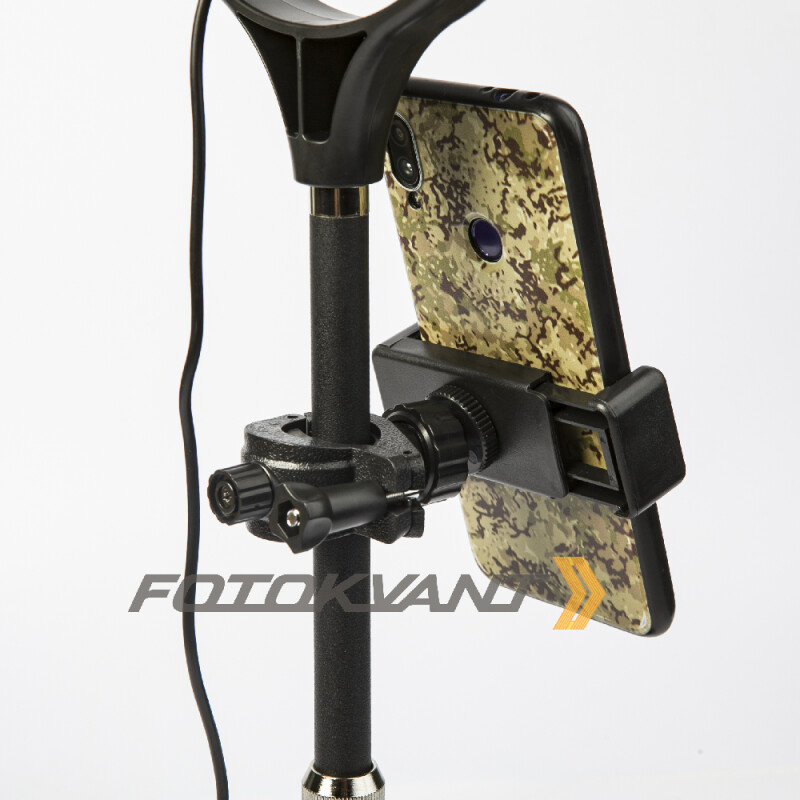 Fotokvant LEDF-537A1 Black KIT кольцевой осветитель USB с подставкой черный