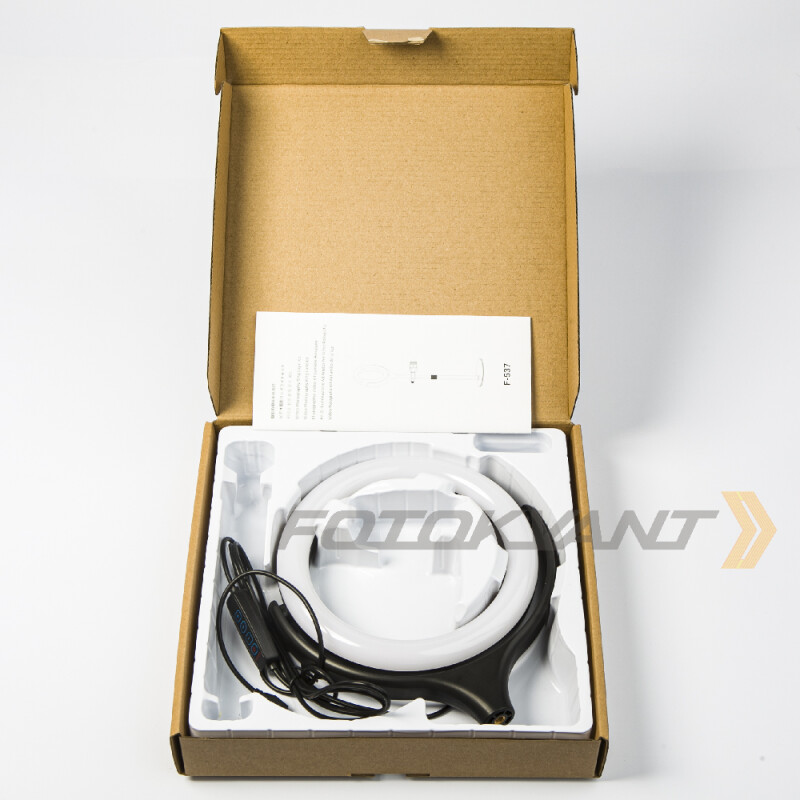 Fotokvant LEDF-537Z Black кольцевой осветитель USB черный