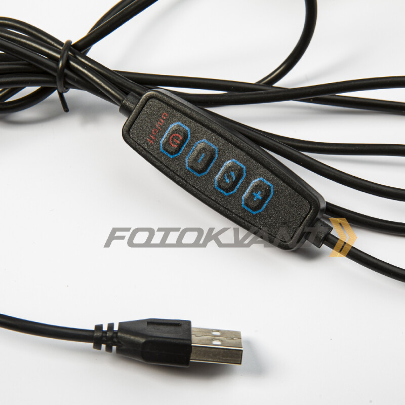 Fotokvant LEDF-537Z Black кольцевой осветитель USB черный
