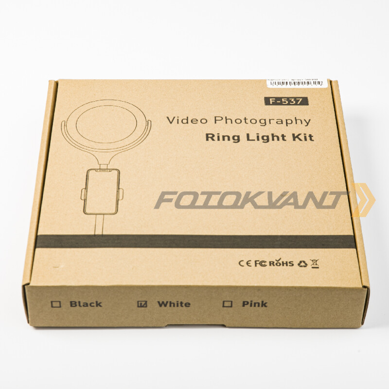 Fotokvant LEDF-537Z White кольцевой осветитель USB белый