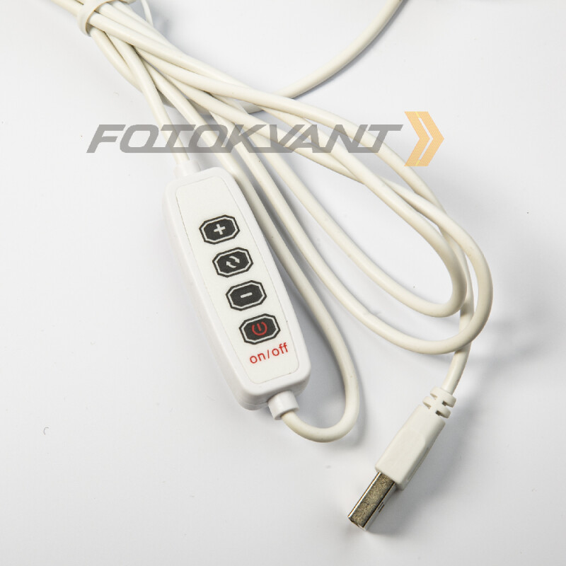 Fotokvant LEDF-537Z White кольцевой осветитель USB белый