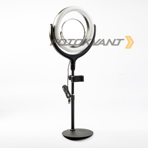 Fotokvant LEDF-539AJ Black KIT кольцевой осветитель настольный с подставкой черный