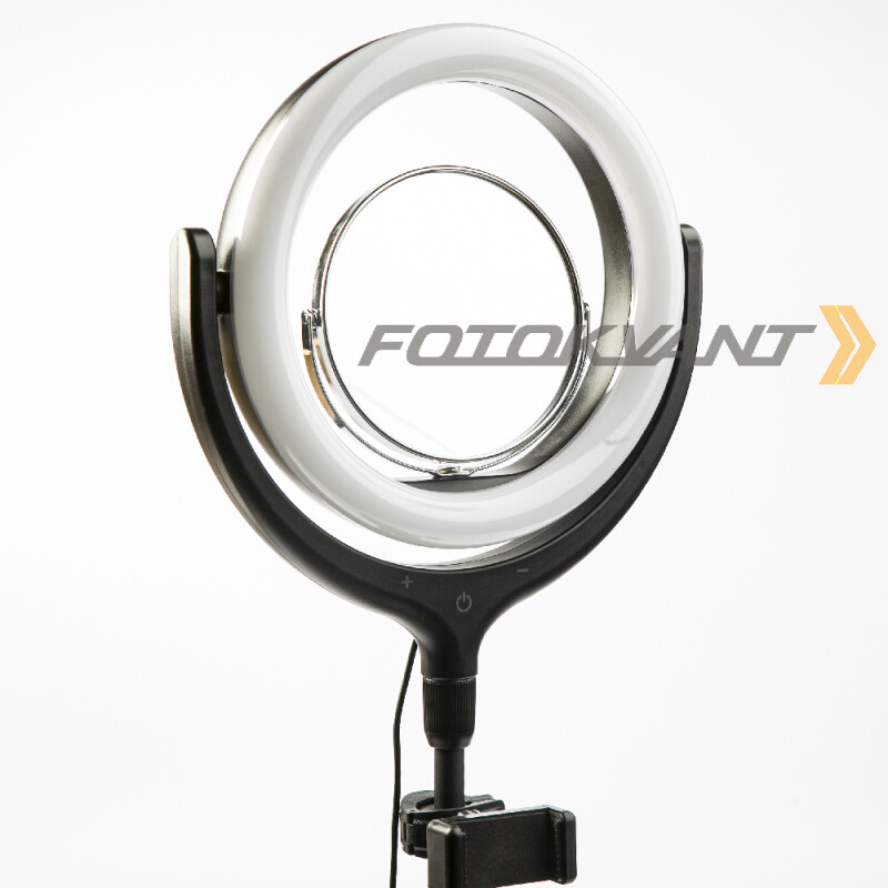 Fotokvant LEDF-539AJ Black KIT кольцевой осветитель настольный с подставкой черный