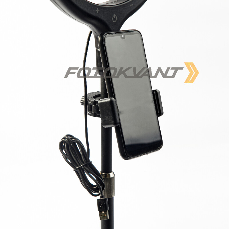 Fotokvant LEDF-539AJ Black KIT кольцевой осветитель настольный с подставкой черный