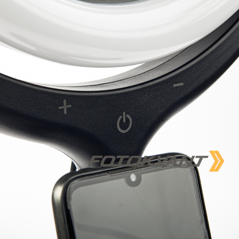 Fotokvant LEDF-539AJ Black KIT кольцевой осветитель настольный с подставкой черный