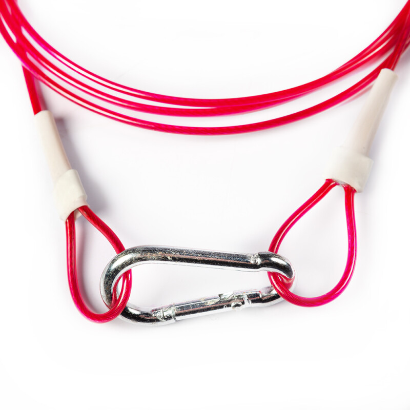 Fotokvant TRT-1401PVC трос страховочный 1400 мм сеч 1 мм в оплетке 2 мм с карабином до 5 кг