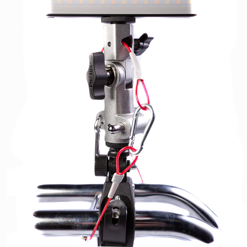 Fotokvant TRT-1401PVC трос страховочный 1400 мм сеч 1 мм в оплетке 2 мм с карабином до 5 кг