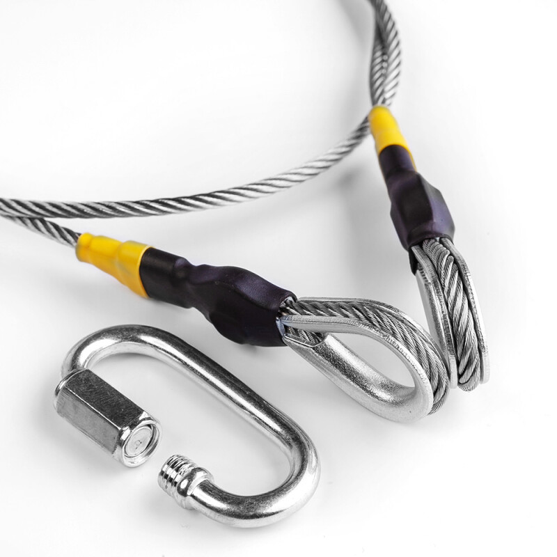 Fotokvant TRT-853 трос страховочный 850 мм сеч 3 мм нержавеющая сталь с карабином до 50 кг