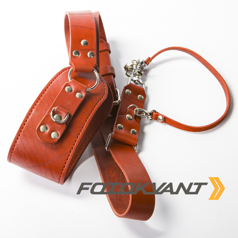 Fotokvant STL-09 ремень кожаный для одной камеры цвет красный