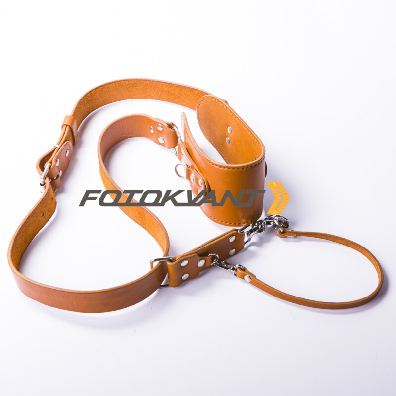 Fotokvant STL-10 ремень кожаный для одной камеры цвет рыжий
