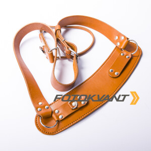 Fotokvant STL-10 ремень кожаный для одной камеры цвет рыжий