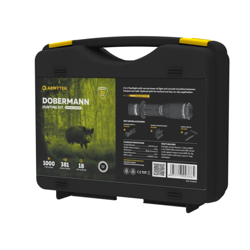 Armytek Dobermann Hunting Kit фонарь с холодным светом