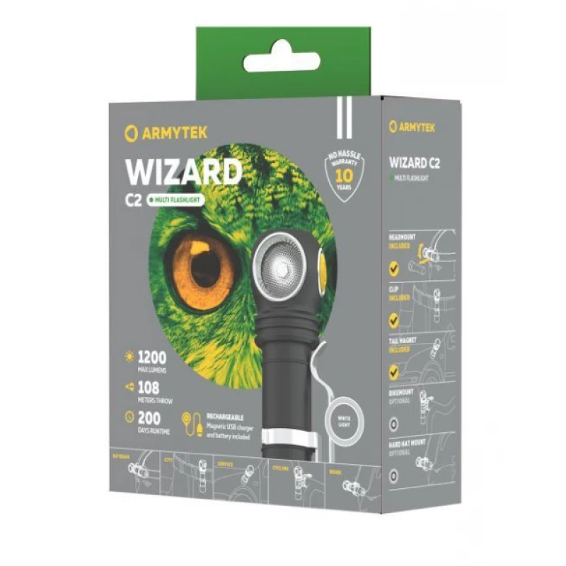Armytek Wizard C2 Magnet USB фонарь с теплым светом