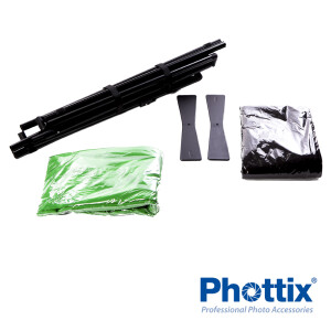 Phottix 83433 Collapsible Q-Drop KIT мобильная система установки фона 152 х 226 см
