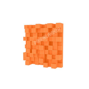 Poroloner Pixel Orange поролоновая акустическая панель 50х50 см оранжевого цвета