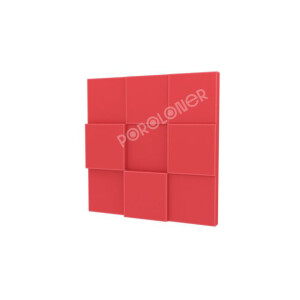 Poroloner Puzzle Red поролоновая акустическая панель 50х50 см красного цвета
