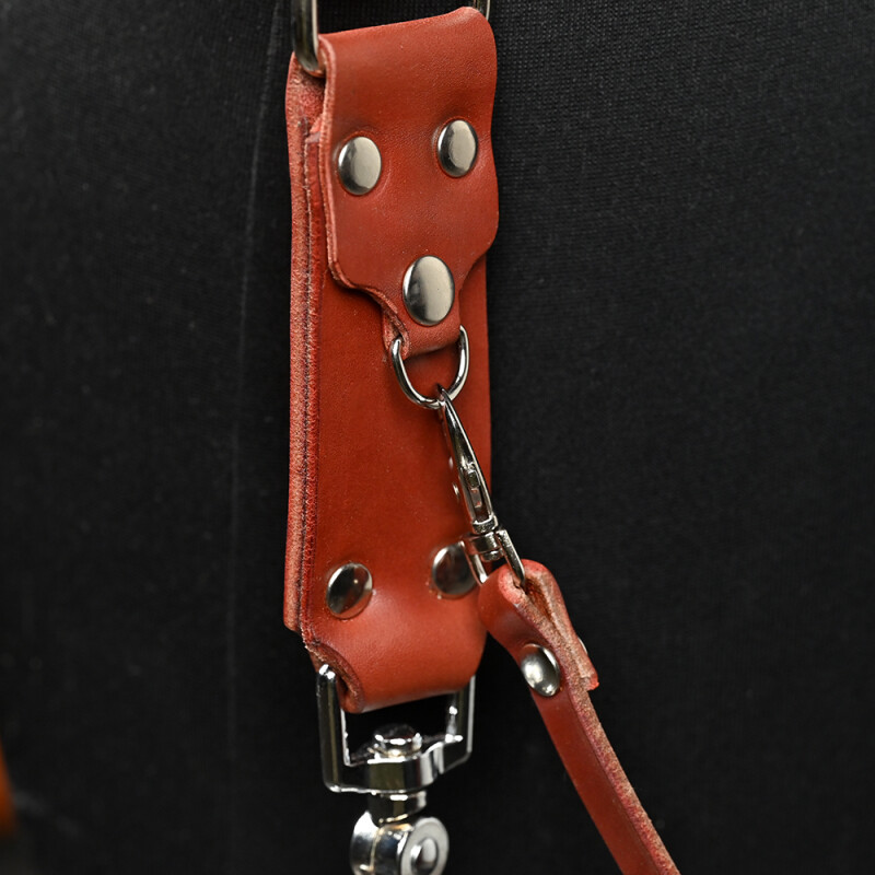 Fotokvant STL-07 ремень кожаный для двух камер цвет красный