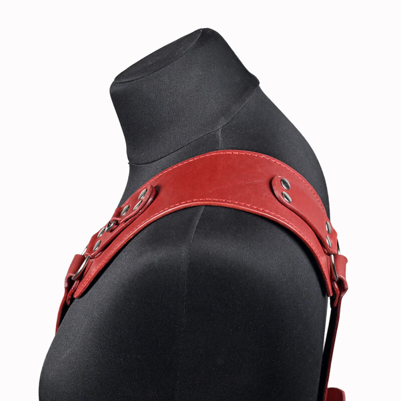 Fotokvant STL-09 ремень кожаный для одной камеры цвет красный