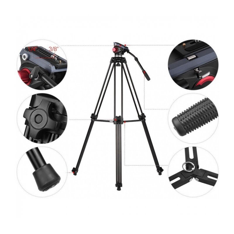 Raylab RL-8018FS видеоштатив алюминиевый