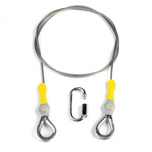 Fotokvant TRT-1002AIS трос страховочный 1000 мм сеч 2 мм нержавеющая сталь 2 мм с карабином до 25 кг