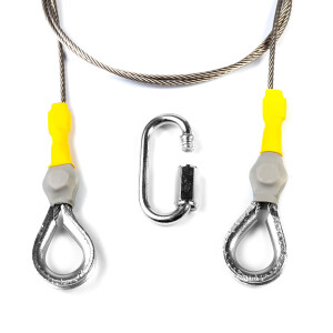 Fotokvant TRT-1002AIS трос страховочный 1000 мм сеч 2 мм нержавеющая сталь 2 мм с карабином до 25 кг