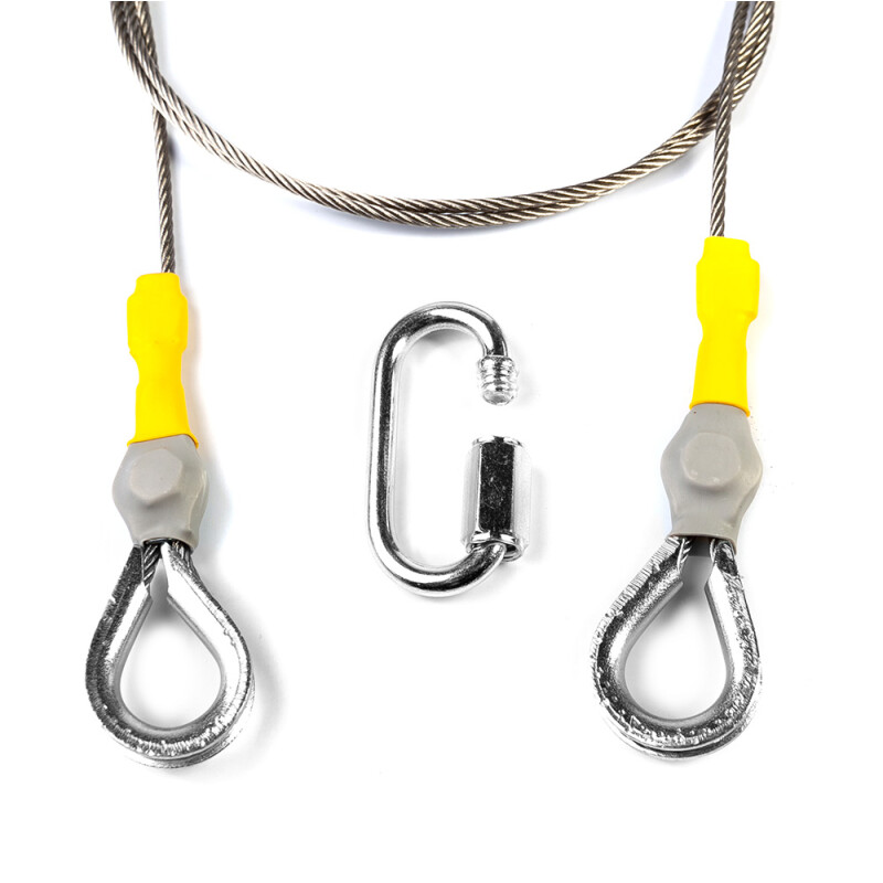 Fotokvant TRT-1002AIS трос страховочный 1000 мм сеч 2 мм нержавеющая сталь 2 мм с карабином до 25 кг