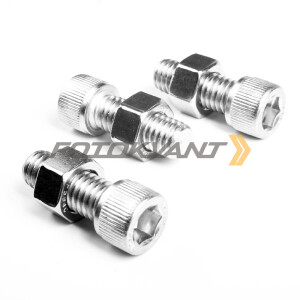Fotokvant FLH-KIT-05 комплект винт 3/8 дюйма и гайка 3/8 дюйма 3 шт