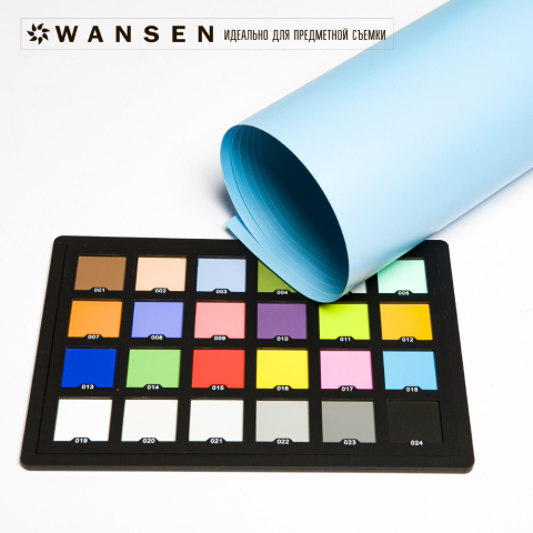 Wansen PB-1020 фон пластиковый голубой 1х2 м