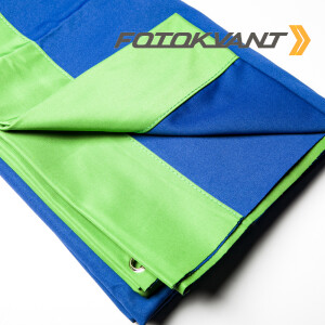 Fotokvant BGF-1520 Blue/Green фон тканевый двусторонний 150х200 см синий/зеленый