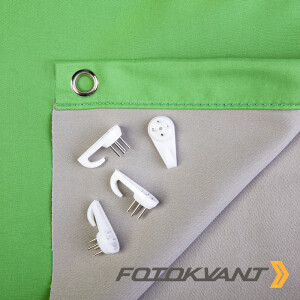 Fotokvant BGF-1520 Grey/Green фон тканевый двусторонний 150х200 см серый/зеленый