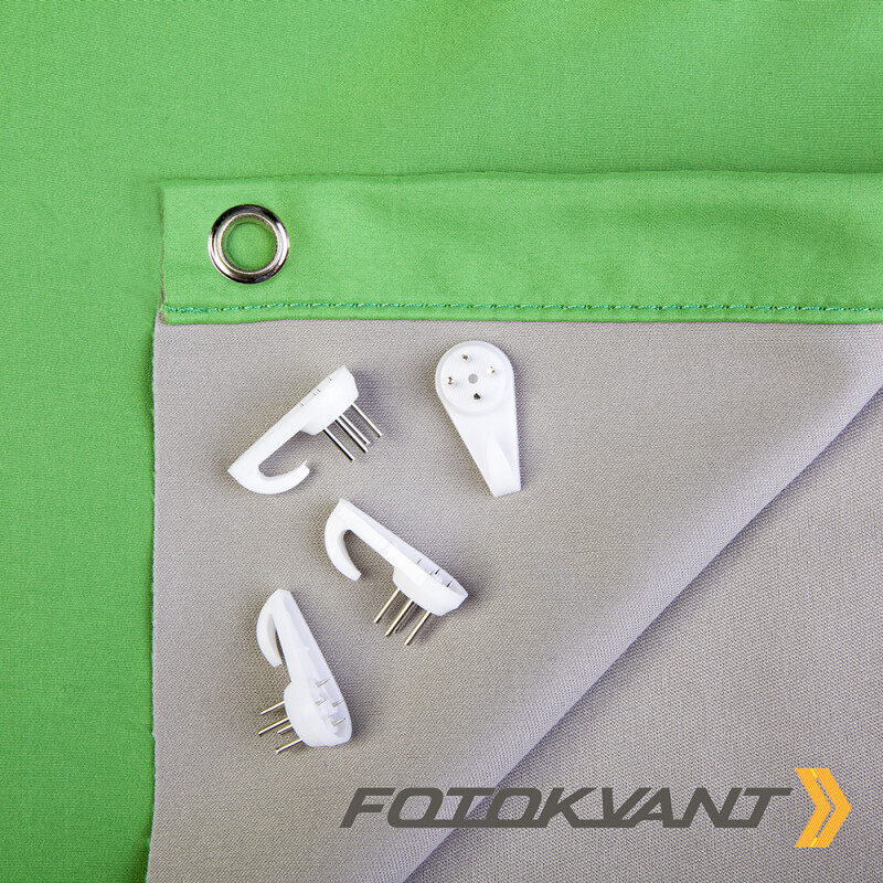 Fotokvant BGF-1520 Grey/Green фон тканевый двусторонний 150х200 см серый/зеленый