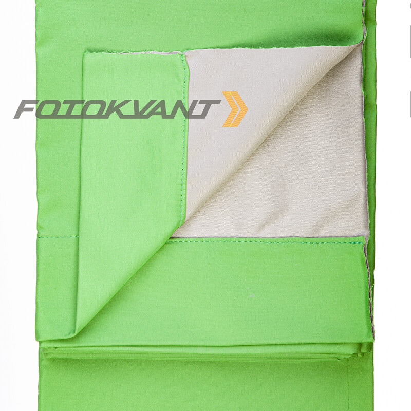 Fotokvant BGF-1520 Grey/Green фон тканевый двусторонний 150х200 см серый/зеленый