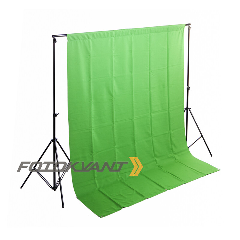 Fotokvant BGF-1520 Grey/Green фон тканевый двусторонний 150х200 см серый/зеленый