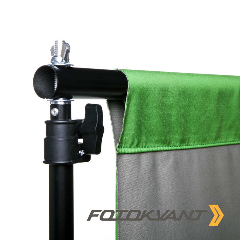 Fotokvant BGF-1520 Grey/Green фон тканевый двусторонний 150х200 см серый/зеленый