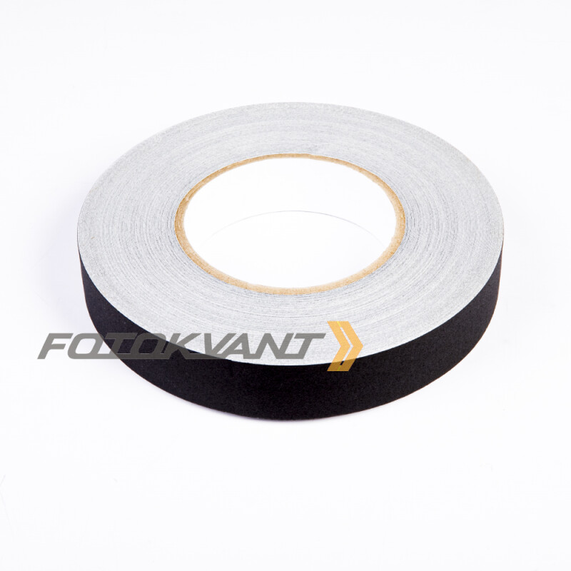 Fotokvant GP-2555 Black gaffer tape студийный тейп черный 25 мм х 55 м