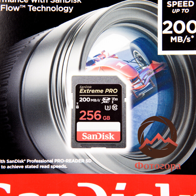 SanDisk Extreme Pro SDXC256GB Class10 UHS-I U3 V30 200 Mb/s (SDSDXXD-256G-GN4IN) карта памяти