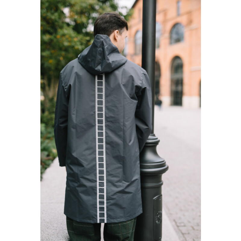 Киношмот плащ-дождевик серый L