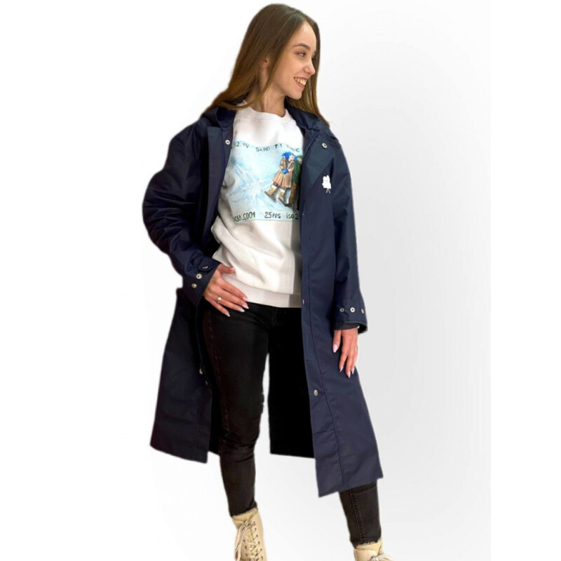 Киношмот плащ-дождевик синий M