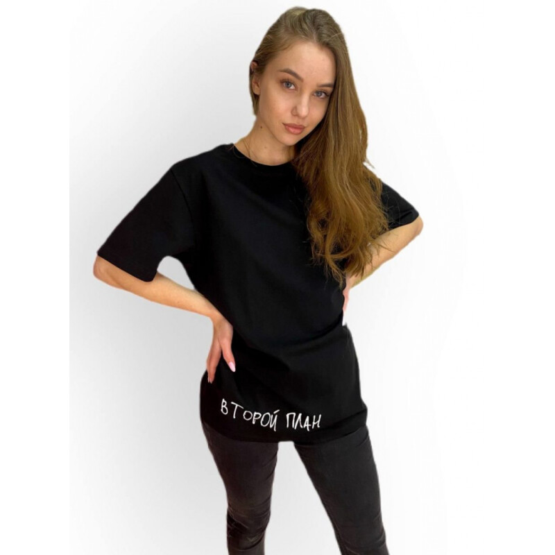 Киношмот футболка "Второй план" черные M